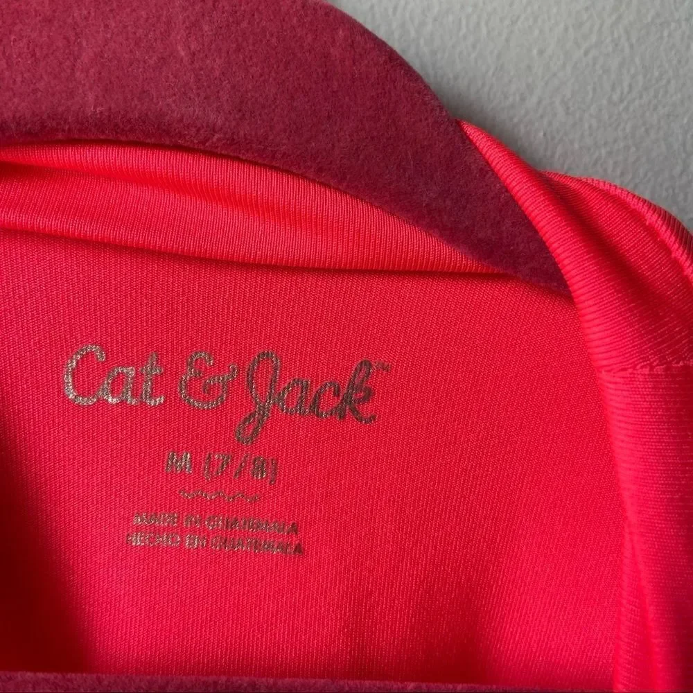🍭6/$30 Cat & Jack Short Sleeve Pink Peplum Tunic Rash Guard - Medium 7/8
